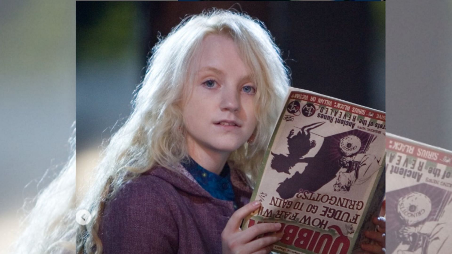 Evanna Lynch as Luna Lovegood (Image via Instagram/@harrypotter)